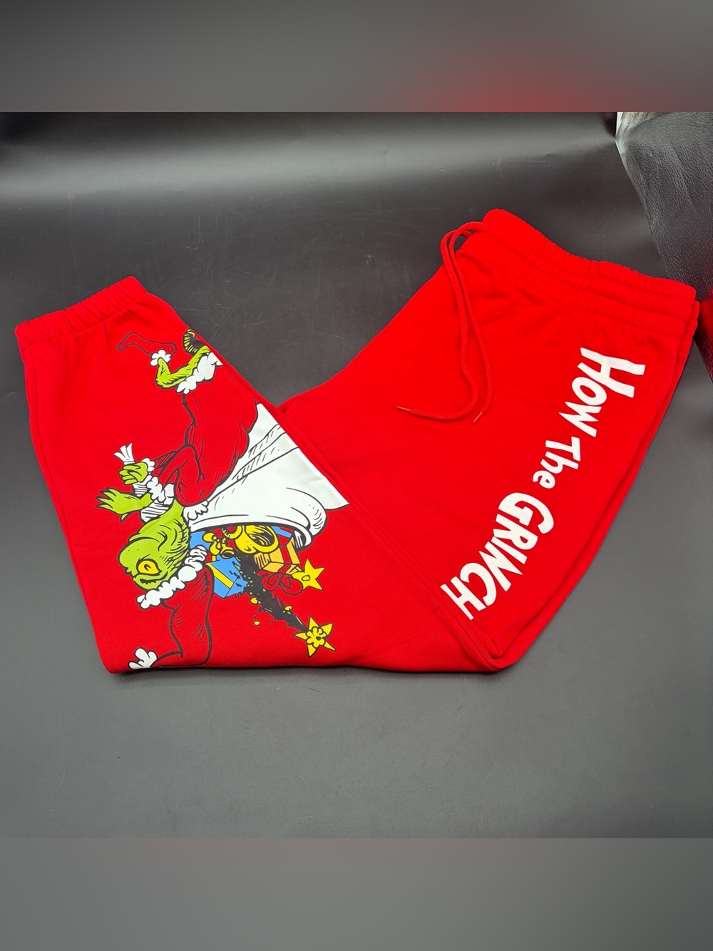 The Grinch Xmas XXL Red Sweatpants Elastic Waistband 65% Polyester 35% Rayon